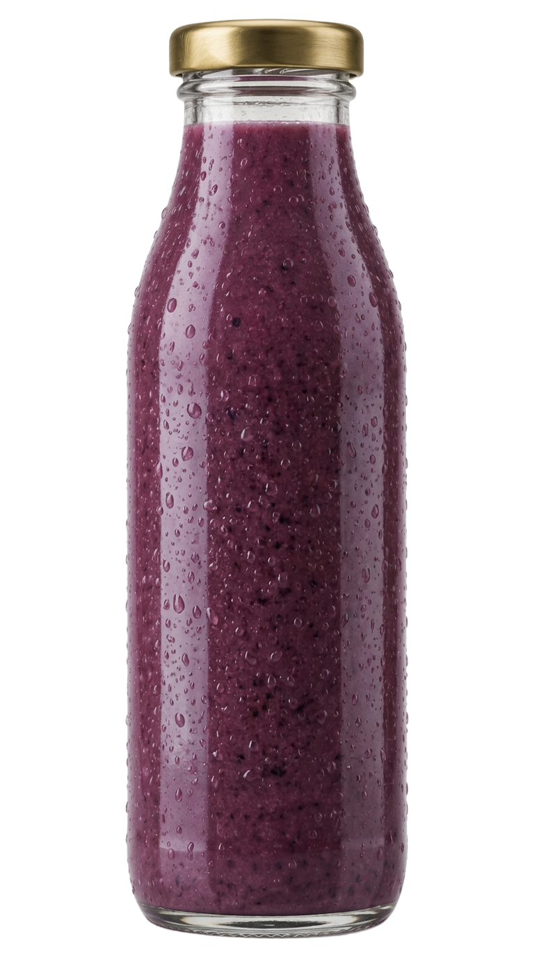 The Focus Blend in a Morning Boost glass bottle